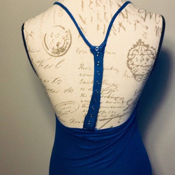 NWOT Free People blue T-strap tank top Small - Picture 5 of 8